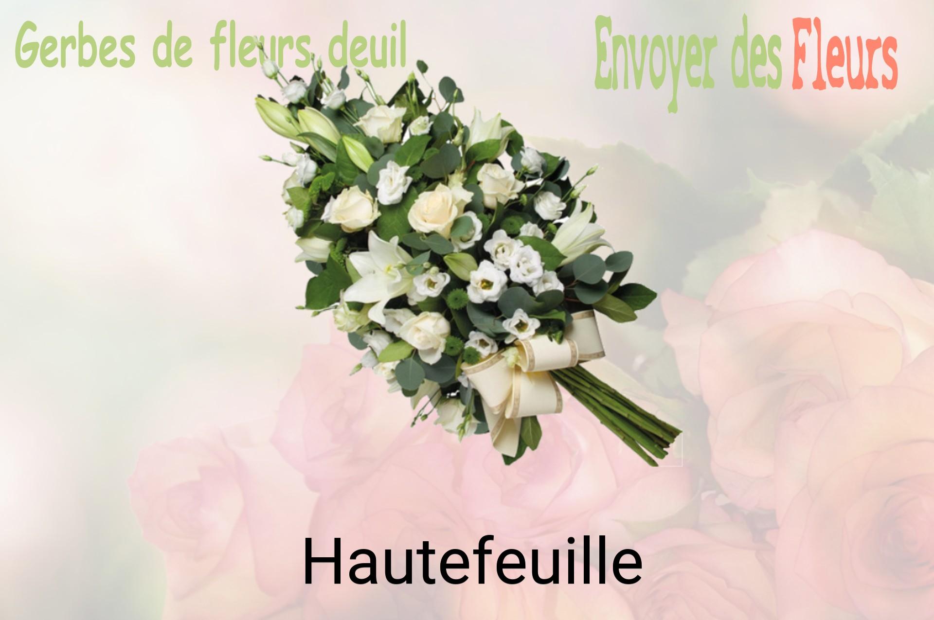 Gerbe de fleurs de deuil livrée à Hautefeuille